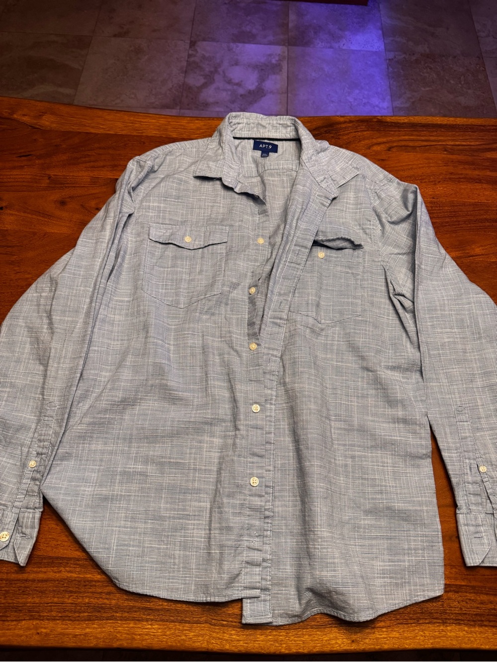 Casual Men's Button-Up Bundle - Light Blue, Burgundy, Gray, Plaid - Picture 7 of 7